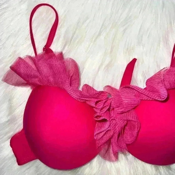 Brazilian Bikini Ruffle Embellished Bikini Top Large NWT - Picture 3 of 7